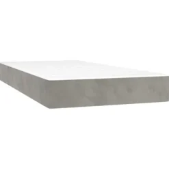 Lamelseng - Eksklusiv Hus - 200x200 cm - Lys grå velour - Farvet LED
