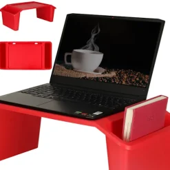 Laptop bord med organizer rød