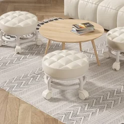 Lav Rullestol med 360° Universalhjul Black