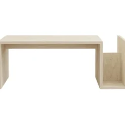 Lavbord - MEMO - Rektangulær - Marmor Travertin effekt - 86,8 x 32,4 x 50 cm Travertineffekt