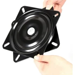 Lazy Susan firkantet leje, 16 cm, drejelig bund, til møbler, sofa, tv og barstol, sort
