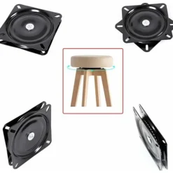 Lazy Susan firkantet leje, 16 cm, drejelig bund, til møbler, sofa, tv og bar