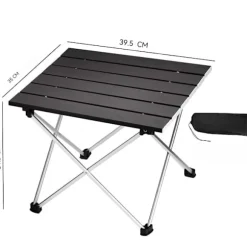 Ledeak Bærbar Foldbar Bord, Aluminium Campingbord, Ultralet med Taske, Nem at Bære, Foldbart Bord, Perfekt til Camping, Picnic
