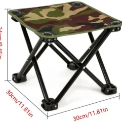 Let foldbar fiskestol foldbar skammel udendørs foldestol let grillskammel (lille camouflage)