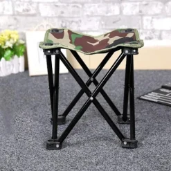 Let foldbar fiskestol foldbar skammel udendørs foldestol let grillskammel (lille camouflage)