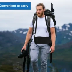 Letvægts bærbar foldestol med rygrem - Foldbar campingstol til udendørs og indendørs brug - Bærbar foldestol - Velegnet til rejser,