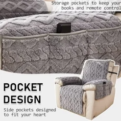 Liggestolspude, liggestolsbetræk, enkelt sofabetræk - 55*110 cm tyk jacquard - let at rengøre og slidstærk - T-formet skridsikker - gyngestol...