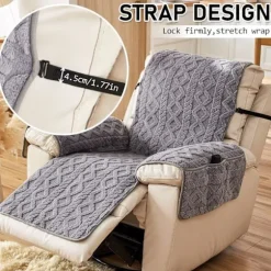 Liggestolspude, liggestolsbetræk, enkelt sofabetræk - 55*110 cm tyk jacquard - let at rengøre og slidstærk - T-formet skridsikker - gyngestol...