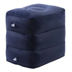 [LLC] Oppustelig fodstøtte til fly, justerbar højde, holdbar, blød, universel, sammenklappelig, bærbar light grey