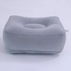 [LLC] Oppustelig fodstøtte til fly, justerbar højde, holdbar, blød, universel, sammenklappelig, bærbar light grey