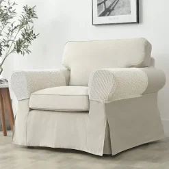 Lænestol armlænsbeskyttere stretch sofa armlænsbeskyttere armlænsovertræk til stole (FMY) Cream