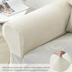 Lænestol armlænsbeskyttere stretch sofa armlænsbeskyttere armlænsovertræk til stole (FMY) Cream