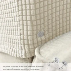Lænestol armlænsbeskyttere stretch sofa armlænsbeskyttere armlænsovertræk til stole (FMY) Cream