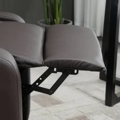 Lænestol med massagefunktion, justerbar ryglæn, kunstlæder
