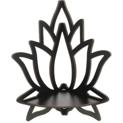 Lotus Hjørnehylde Træ Vægmonteret Flydende Hylde Dekorativ Blomsterplante Display Hylde til Soveværelse