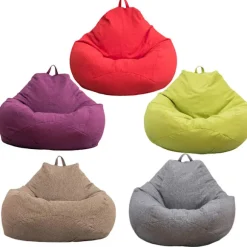 Luksuriøs Sækkestol Puf, Ergonomisk Støtte med Memory Foam, Usynlig Lynlåslukning for et Sømløst Look (Fås i Forskellige Størrelser, Blød Fløjl)