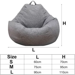 Luksuriøs Sækkestol Puf, Ergonomisk Støtte med Memory Foam, Usynlig Lynlåslukning for et Sømløst Look (Fås i Forskellige Størrelser, Blød Fløjl)