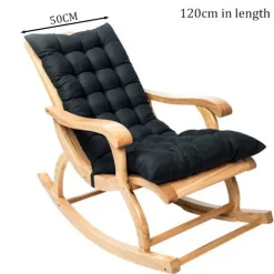 Luksus gyngestolspuder, skridsikker bund, tuftede sædehynder med tætte syninger og tuftet design, tyk krystal fleece stof gyngestol