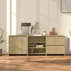 Maison Exclusive - 3 stk. Buffet Sonoma Eg Ingeniørtræ