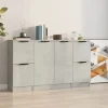 Maison Exclusive - 3 stk. buffet i grå beton og ingeniørtræ