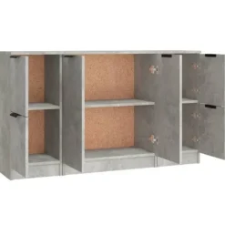 Maison Exclusive - 3 stk. buffet i grå beton og ingeniørtræ