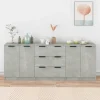 Maison Exclusive - 3 stk. buffet i grå beton og ingeniørtræ