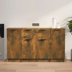 Maison Exclusive - 3 stk. Buffet i røgfyldt egetræ, ingeniørtræ
