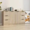 Maison Exclusive - 3 stk. Buffet Sonoma Eg Ingeniørtræ