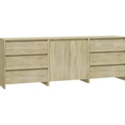 Maison Exclusive - 3 stk. Buffet Sonoma Eg Ingeniørtræ