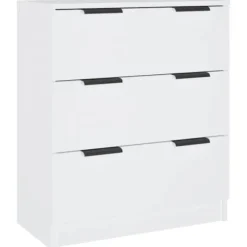Maison Exclusive - 3 stk. Buffet Hvid Ingeniørtræ