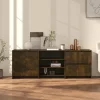 Maison Exclusive - 3 stk. Buffet i røgfyldt egetræ, ingeniørtræ