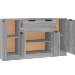 Maison Exclusive - 3 stk. buffeter Sonoma grå ingeniørtræ