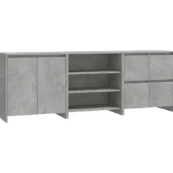 Maison Exclusive - 3 stk. buffet i grå beton og ingeniørtræ