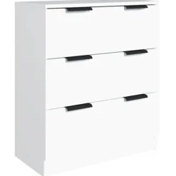 Maison Exclusive - 3 stk. Buffet Hvid Ingeniørtræ