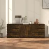 Maison Exclusive - 3 stk. Buffet i røgfyldt egetræ, ingeniørtræ
