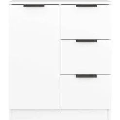 Maison Exclusive - Buffeter 2 stk hvid 60x30x70 cm Ingeniørtræ