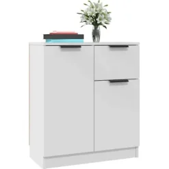 Maison Exclusive - Buffeter 2 stk hvid 60x30x70 cm Ingeniørtræ