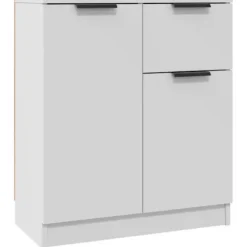 Maison Exclusive - Buffeter 2 stk hvid 60x30x70 cm Ingeniørtræ