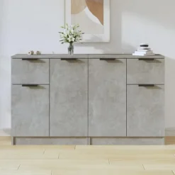 Maison Exclusive - Buffeter 2 stk Grå beton 60x30x70 cm Ingeniørtræ