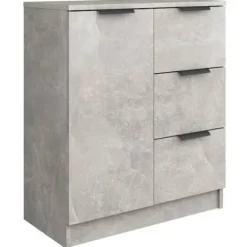 Maison Exclusive - Buffeter 2 stk Grå beton 60x30x70 cm Ingeniørtræ