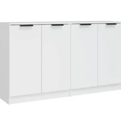 Maison Exclusive - Buffeter 2 stk hvid 60x30x70 cm Ingeniørtræ