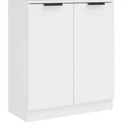 Maison Exclusive - Buffeter 2 stk hvid 60x30x70 cm Ingeniørtræ