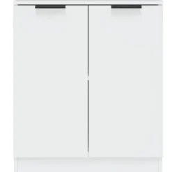 Maison Exclusive - Buffeter 2 stk hvid 60x30x70 cm Ingeniørtræ