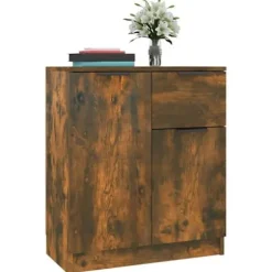 Maison Exclusive - Buffeter 2 stk Røget eg 60x30x70 cm Ingeniørtræ