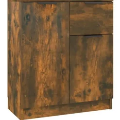 Maison Exclusive - Buffeter 2 stk Røget eg 60x30x70 cm Ingeniørtræ
