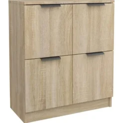 Maison Exclusive - Buffeter 2 stk Sonoma eg 60x30x70 cm Ingeniørtræ