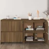 Maison Exclusive - Buffeter 2 stk. Mørkegulv 70x41x75 cm Ingeniørtræ