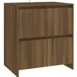 Maison Exclusive - Buffeter 2 stk. Mørkegulv 70x41x75 cm Ingeniørtræ