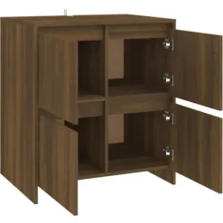 Maison Exclusive - Buffeter 2 stk. Mørkegulv 70x41x75 cm Ingeniørtræ
