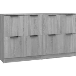 Maison Exclusive - Buffeter 2 stk Sonoma grå 60x30x70 cm Ingeniørtræ